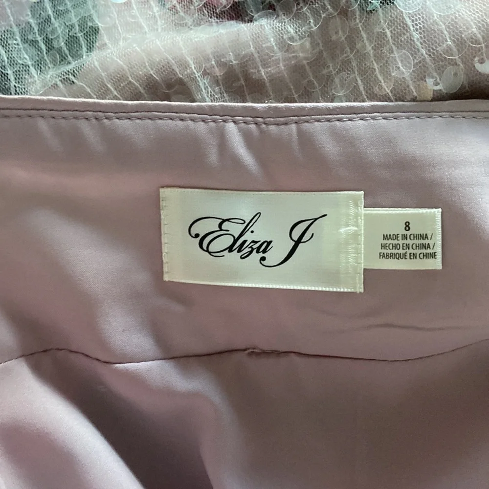 NWT Eliza J Sequin Floral A-line Skirt In Blush size 8 fairy romantic feminine
